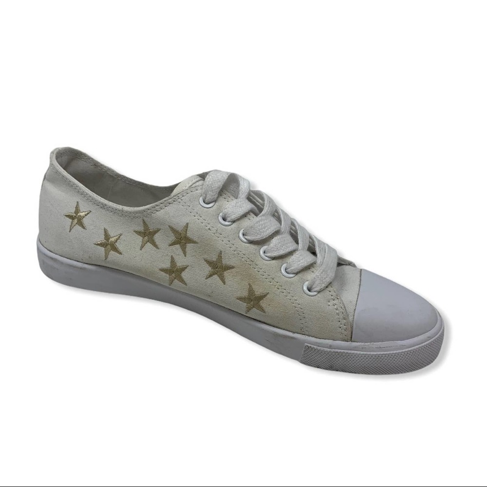 American Eagle white canvas sneaker stars size 9‎